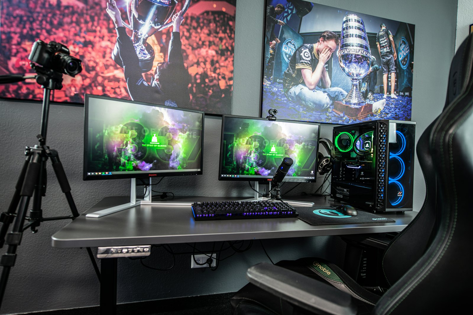 A streaming and gaming setup